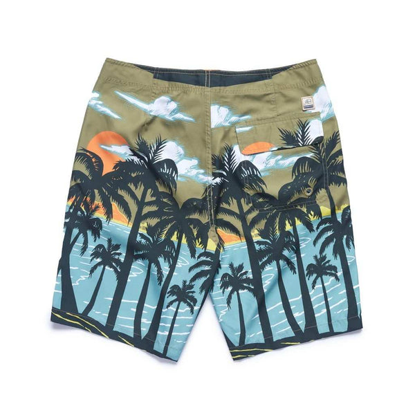 SWIMMensDuke Palm Print Boardshort - Khaki