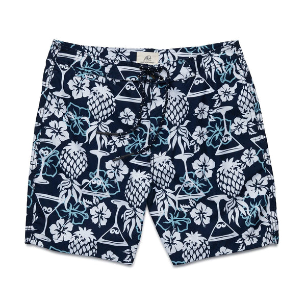 Duke Pineapple Martini Boardshort - Navy Blazer