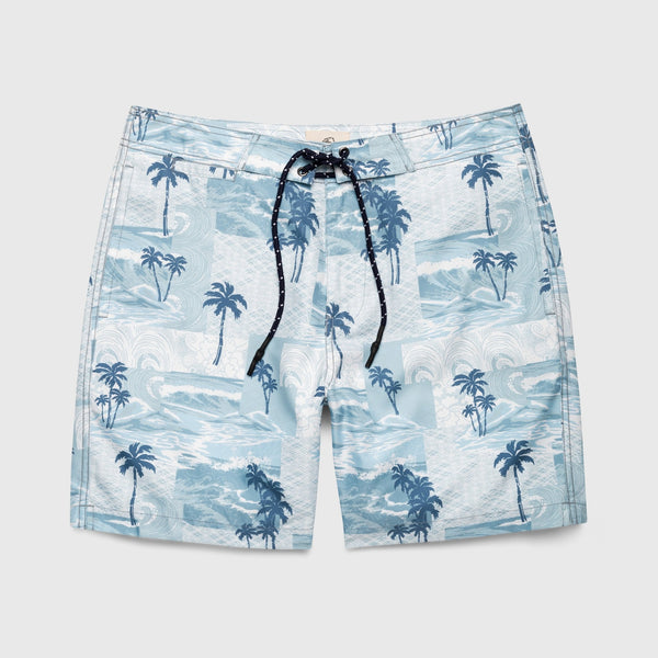 Duke Wave Boardshort - Stone Blue