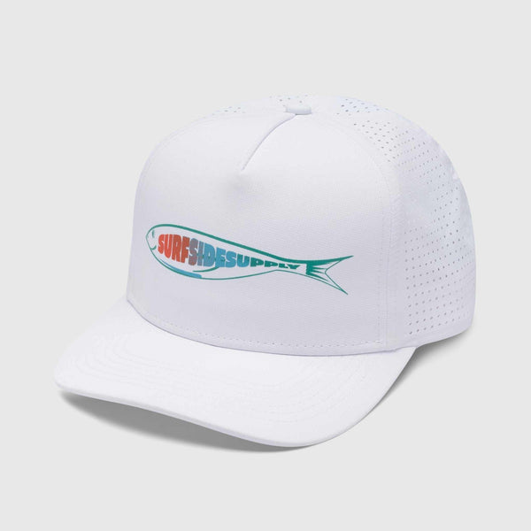 Hook Perforated Performance Hat - White