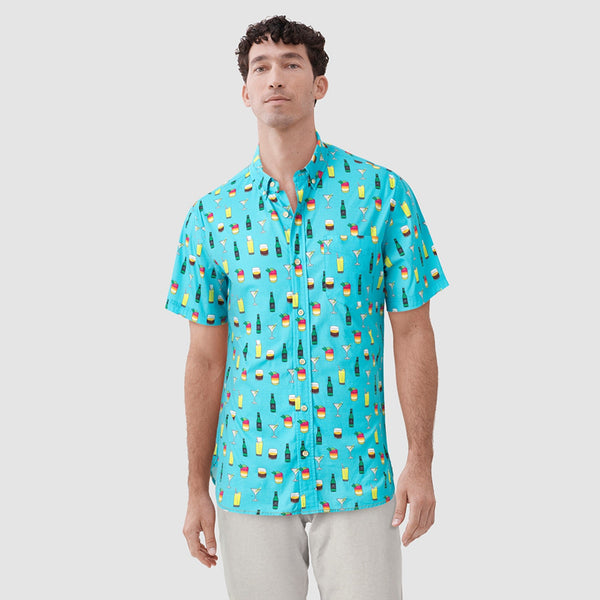 Joey Cocktail Shirt - Blue Curaçao