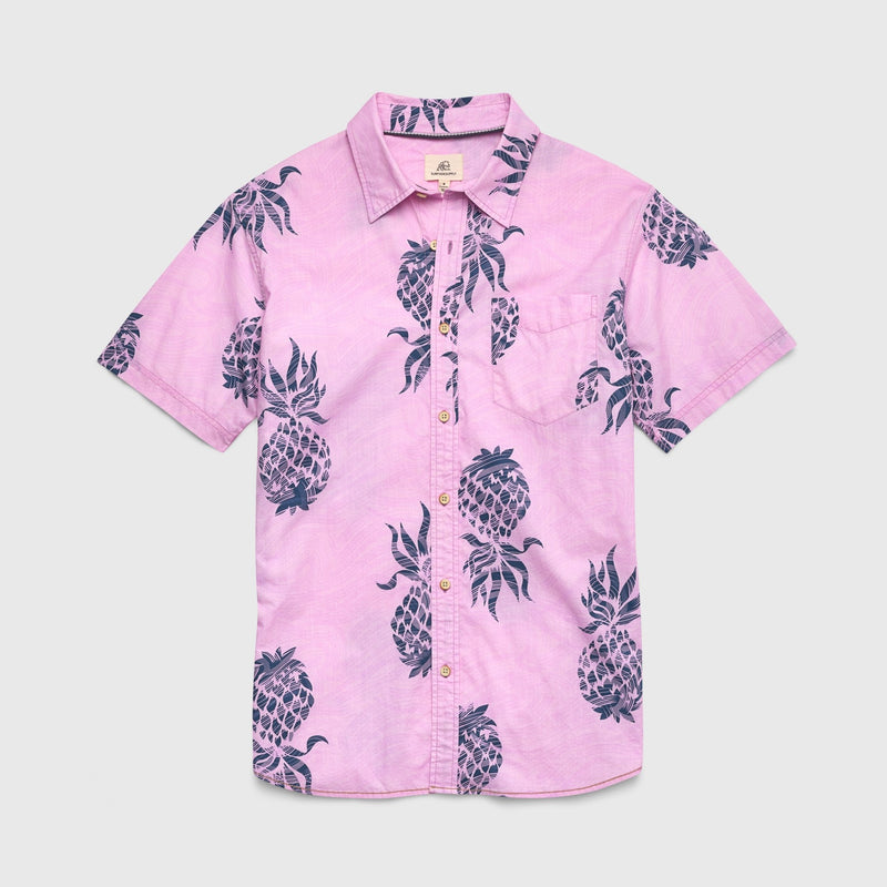 Joey Printed Pineapple Shirt - Lavender Combo