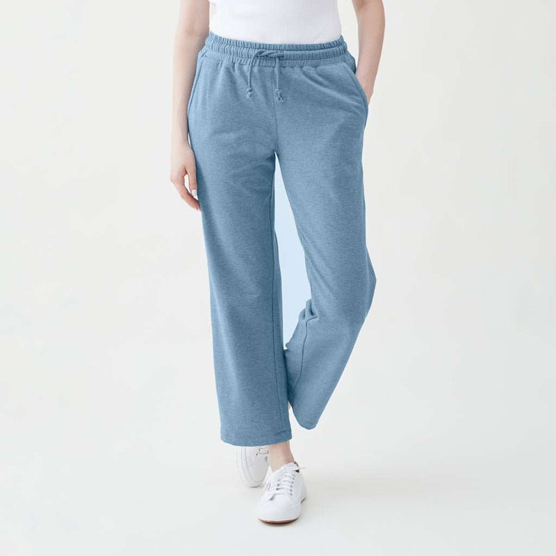 Kacey Brushback Fleece Pants - Blue Heather