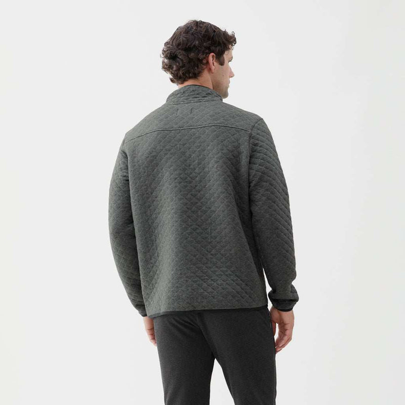 Ken Quilted Fleece Mock – Charcoal Heather