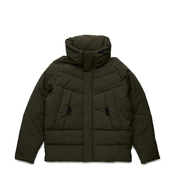 Luca Quilted Puffer Hooded Parka - Olive