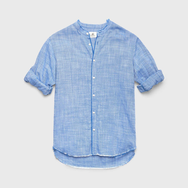 Molly Notch Collar Shirt – Strong Blue