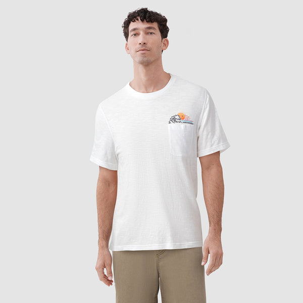 Nick Graphic Pocket Tee - White