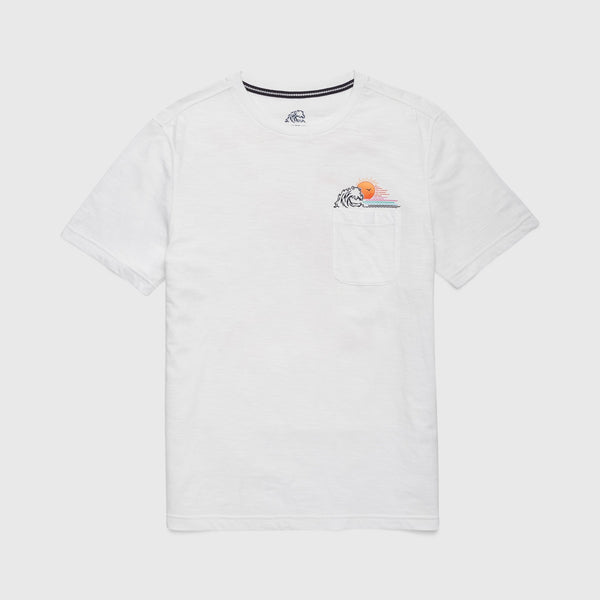 Nick Graphic Pocket Tee - White