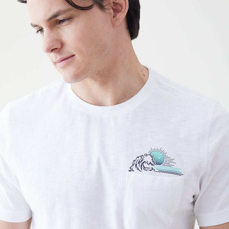 Nick Sunset Pocket Tee - Bright White