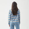 Olivia Plaid Popover - Blue Heather Plaid