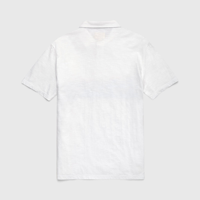 Ryan Printed Palm Polo - White