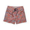 Scarlet Patchwork Print Boardshort - Orange