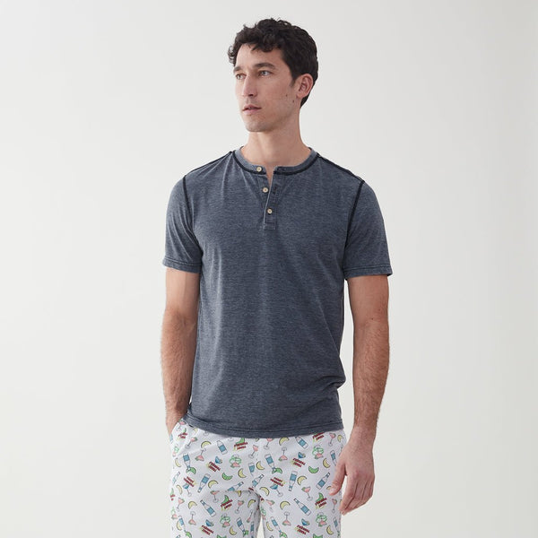 Sean Burnout Henley - Navy