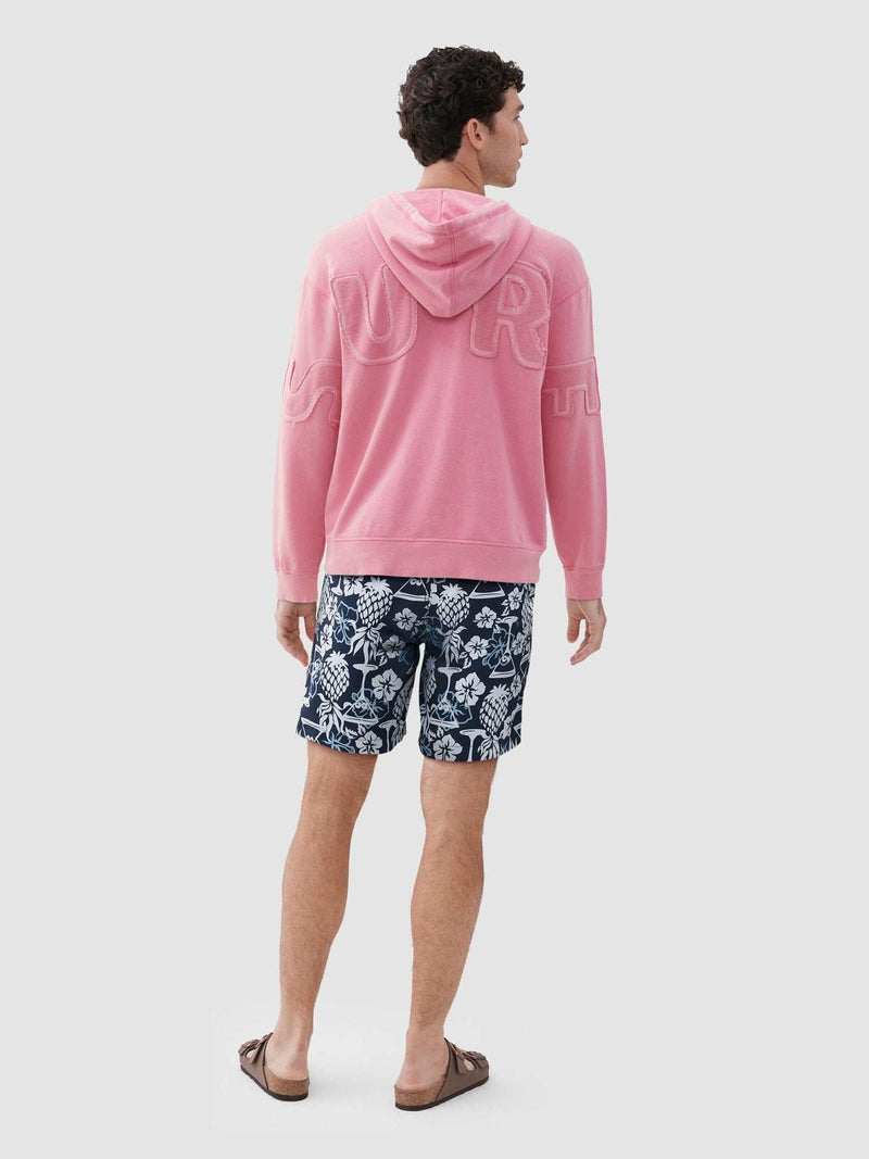 Surf Embroidered Hoodie - Rose